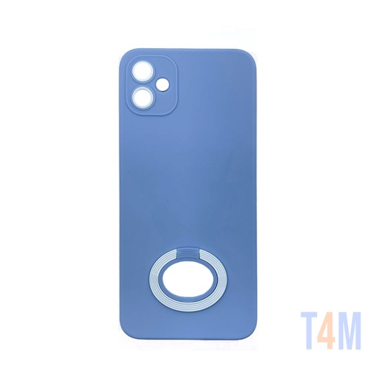 Silicone Case with Support Ring for Samsung Galaxy A04e Sky Blue